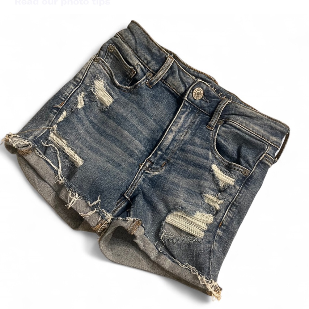 American Eagle Outfitters Ripped Blue Jean Shorts